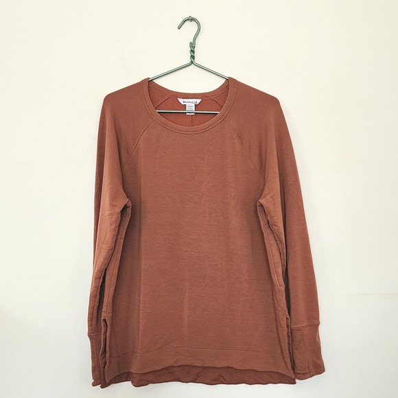 Athleta Tops - Athleta Womens Large Brown Tencel Lyocell Blend Long Sleeve Sweatshirt Soft Yoga